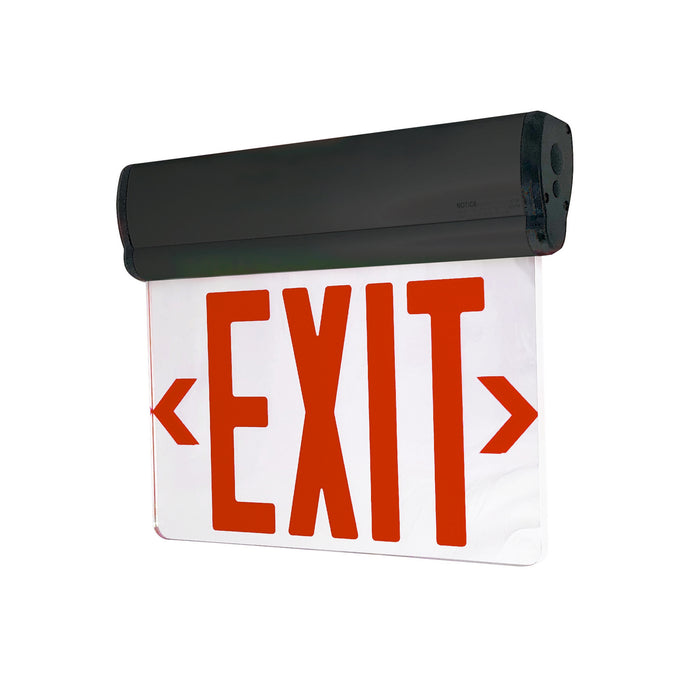 Nora Lighting - NX-811-LEDRMB - LED Edge-Lit Exit Sign - Exit - Black