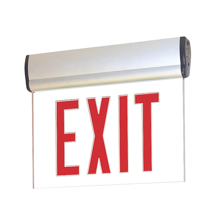 Nora Lighting - NX-812-LEDRCA - LED Edge-Lit Exit Sign - Exit - Aluminum