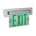 Nora Lighting - NX-814-LEDG2MA - LED Edge-Lit Exit Sign - Exit - Green/Mirror/Aluminum