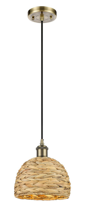 Innovations - 516-1P-AB-RBD-8-NAT - One Light Pendant - Downtown Urban - Antique Brass