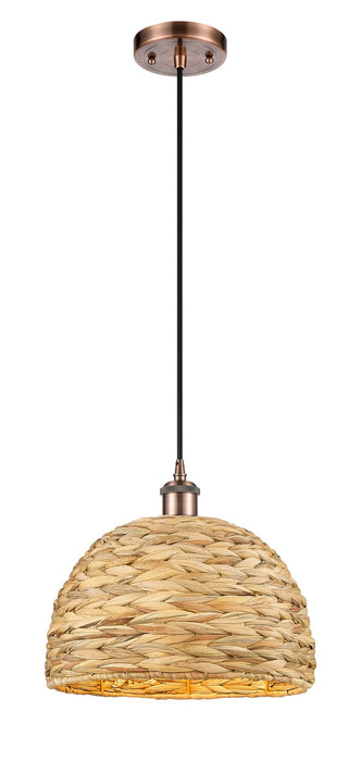 Innovations - 516-1P-AC-RBD-12-NAT - One Light Pendant - Downtown Urban - Antique Copper