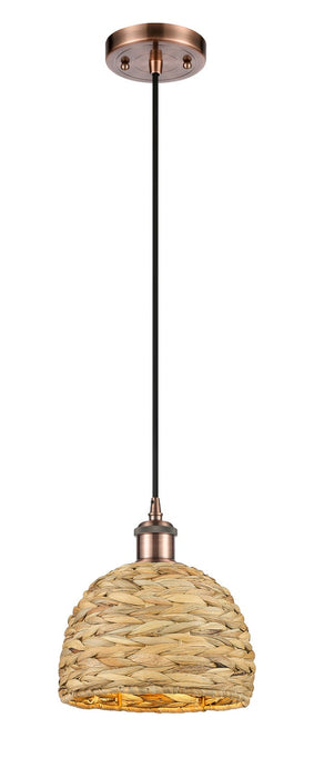 Innovations - 516-1P-AC-RBD-8-NAT - One Light Pendant - Downtown Urban - Antique Copper