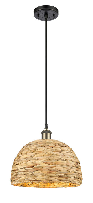 Innovations - 516-1P-BAB-RBD-12-NAT - One Light Pendant - Downtown Urban - Black Antique Brass