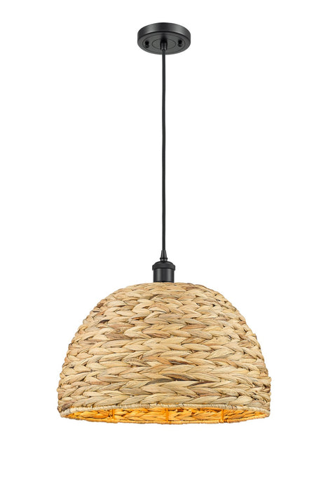 Innovations - 516-1P-BK-RBD-16-NAT - One Light Pendant - Downtown Urban - Matte Black