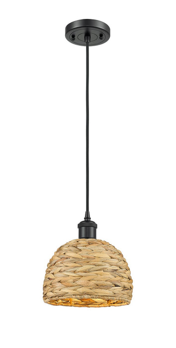 Innovations - 516-1P-BK-RBD-8-NAT - One Light Pendant - Downtown Urban - Matte Black