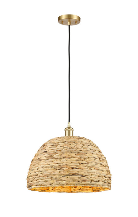 Innovations - 516-1P-SG-RBD-16-NAT - One Light Pendant - Downtown Urban - Satin Gold