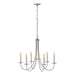 Hubbardton Forge - 101160-SKT-82 - Six Light Chandelier - Simple Lines - Vintage Platinum