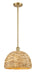 Innovations - 516-1S-SG-RBD-12-NAT - One Light Pendant - Downtown Urban - Satin Gold