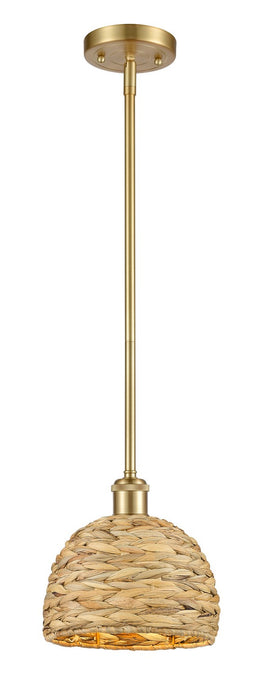 Innovations - 516-1S-SG-RBD-8-NAT - One Light Pendant - Downtown Urban - Satin Gold