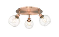 Innovations - 516-3C-AC-G122-6 - Three Light Flush Mount - Downtown Urban - Antique Copper