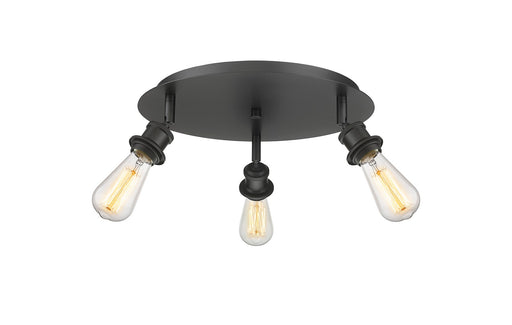 Downtown Urban Three Light Flush Mount