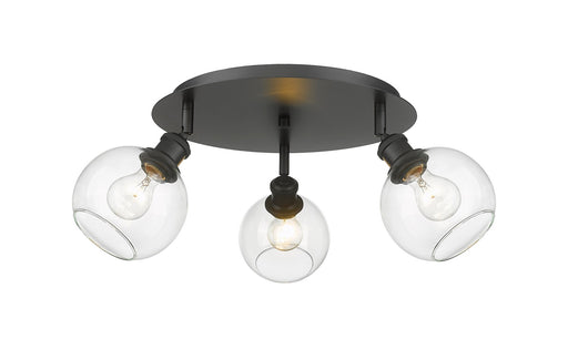 Downtown Urban Three Light Flush Mount