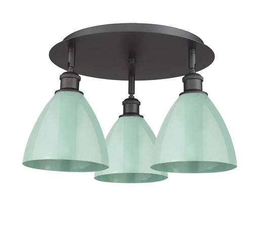Innovations - 516-3C-BK-MBD-75-SF - Three Light Flush Mount - Downtown Urban - Matte Black