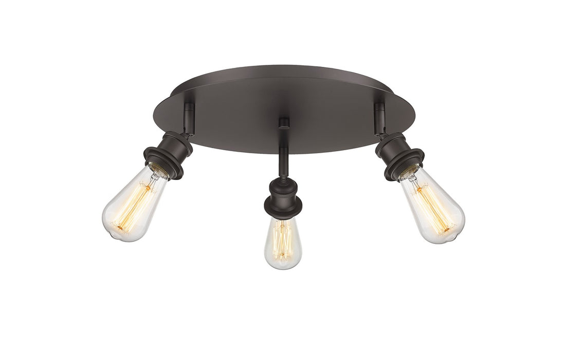 Innovations - 516-3C-OB - Three Light Flush Mount - Downtown Urban - Oil Rubbed Bronze