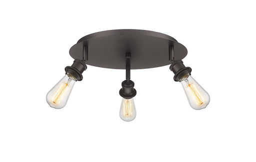 Downtown Urban Three Light Flush Mount