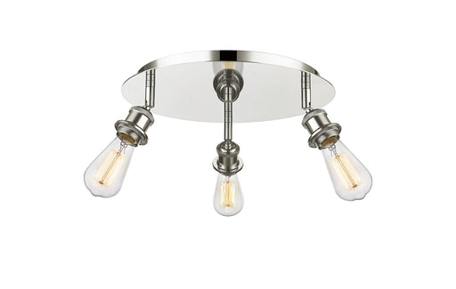 Downtown Urban Three Light Flush Mount