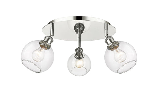 Downtown Urban Three Light Flush Mount