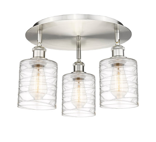 Downtown Urban Three Light Flush Mount