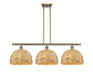 Innovations - 516-3I-AB-RBD-12-NAT - Three Light Pendant - Downtown Urban - Antique Brass