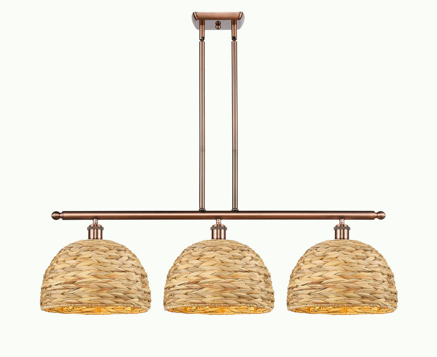 Innovations - 516-3I-AC-RBD-12-NAT - Three Light Pendant - Downtown Urban - Antique Copper