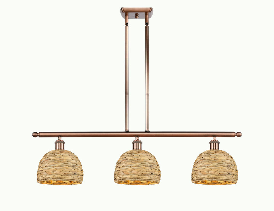 Innovations - 516-3I-AC-RBD-8-NAT - Three Light Pendant - Downtown Urban - Antique Copper