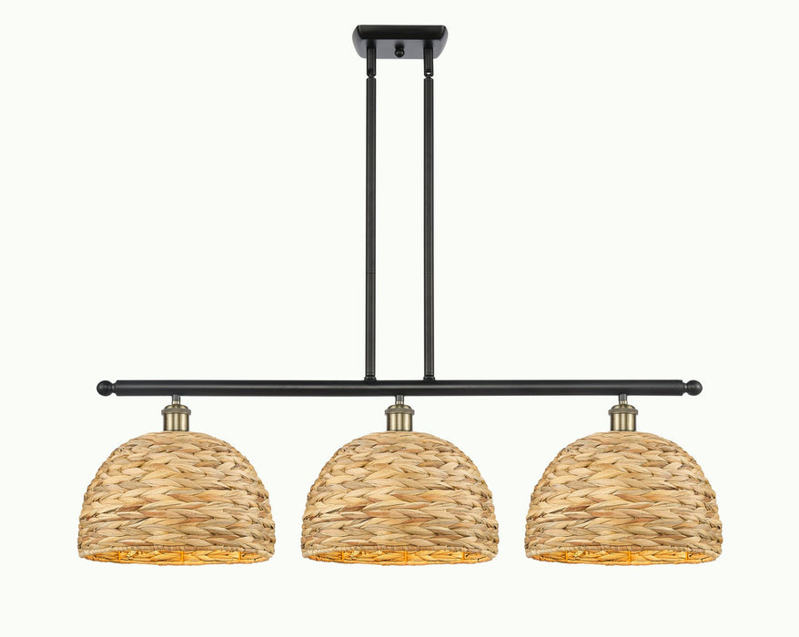 Innovations - 516-3I-BAB-RBD-12-NAT - Three Light Pendant - Downtown Urban - Black Antique Brass