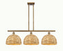 Innovations - 516-3I-BB-RBD-12-NAT - Three Light Pendant - Downtown Urban - Brushed Brass