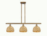 Innovations - 516-3I-BB-RBD-8-NAT - Three Light Pendant - Downtown Urban - Brushed Brass