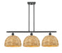 Innovations - 516-3I-BK-RBD-12-NAT - Three Light Pendant - Downtown Urban - Matte Black