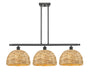 Innovations - 516-3I-OB-RBD-12-NAT - Three Light Pendant - Downtown Urban - Oil Rubbed Bronze