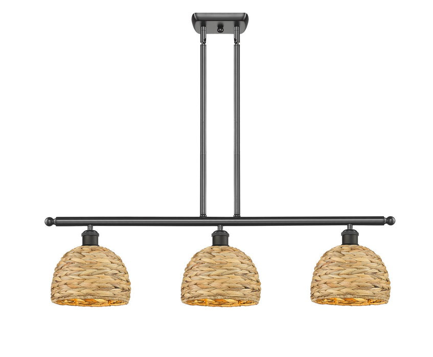 Innovations - 516-3I-OB-RBD-8-NAT - Three Light Pendant - Downtown Urban - Oil Rubbed Bronze