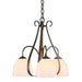 Hubbardton Forge - 101441-SKT-05-GG0001 - Three Light Chandelier - Sweeping Taper - Bronze
