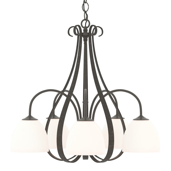 Hubbardton Forge - 101445-SKT-07-GG0001 - Five Light Chandelier - Sweeping Taper - Dark Smoke