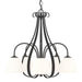 Hubbardton Forge - 101445-SKT-10-GG0001 - Five Light Chandelier - Sweeping Taper - Black