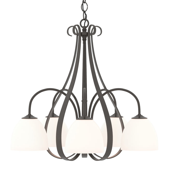 Hubbardton Forge - 101445-SKT-14-GG0001 - Five Light Chandelier - Sweeping Taper - Oil Rubbed Bronze