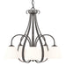 Hubbardton Forge - 101445-SKT-14-GG0001 - Five Light Chandelier - Sweeping Taper - Oil Rubbed Bronze