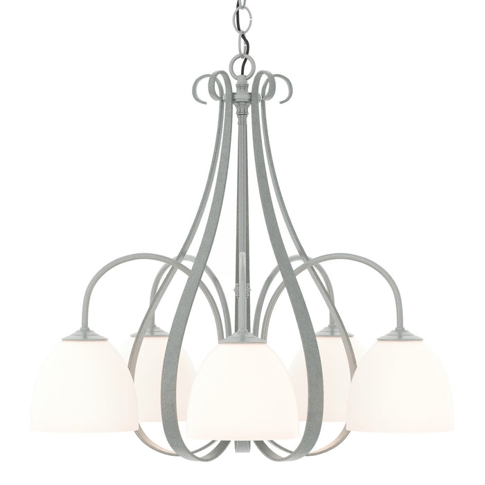 Hubbardton Forge - 101445-SKT-82-GG0001 - Five Light Chandelier - Sweeping Taper - Vintage Platinum