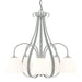 Hubbardton Forge - 101445-SKT-82-GG0001 - Five Light Chandelier - Sweeping Taper - Vintage Platinum