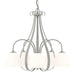 Hubbardton Forge - 101445-SKT-85-GG0001 - Five Light Chandelier - Sweeping Taper - Sterling