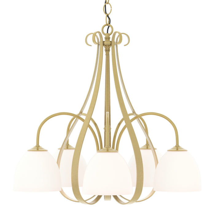 Hubbardton Forge - 101445-SKT-86-GG0001 - Five Light Chandelier - Sweeping Taper - Modern Brass