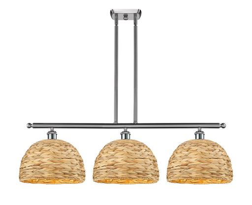 Innovations - 516-3I-SN-RBD-12-NAT - Three Light Pendant - Downtown Urban - Satin Nickel