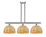 Innovations - 516-3I-SN-RBD-12-NAT - Three Light Pendant - Downtown Urban - Satin Nickel