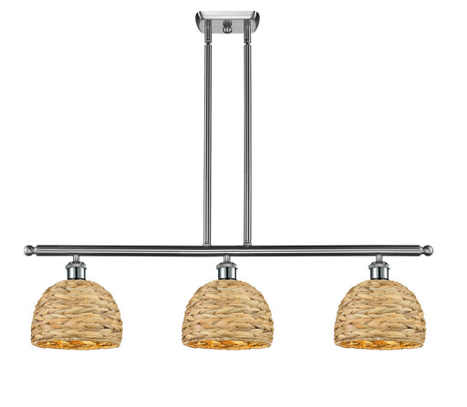 Innovations - 516-3I-SN-RBD-8-NAT - Three Light Pendant - Downtown Urban - Satin Nickel