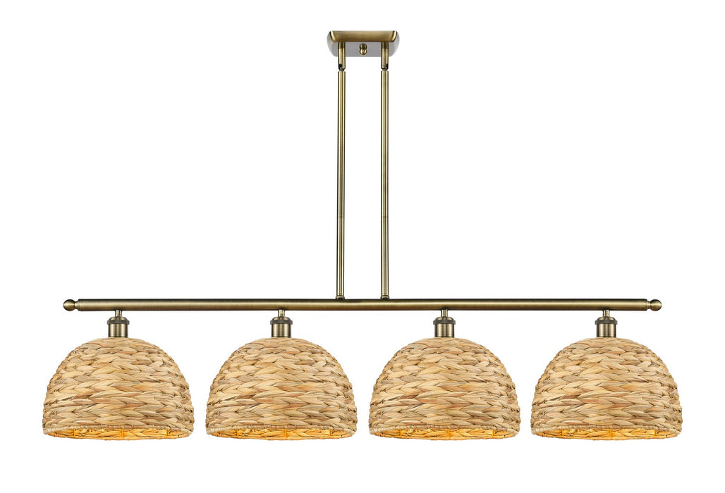 Innovations - 516-4I-AB-RBD-12-NAT - Four Light Pendant - Downtown Urban - Antique Brass