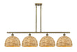 Innovations - 516-4I-AB-RBD-12-NAT - Four Light Pendant - Downtown Urban - Antique Brass