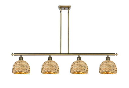 Innovations - 516-4I-AB-RBD-8-NAT - Four Light Pendant - Downtown Urban - Antique Brass