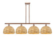 Innovations - 516-4I-AC-RBD-12-NAT - Four Light Pendant - Downtown Urban - Antique Copper