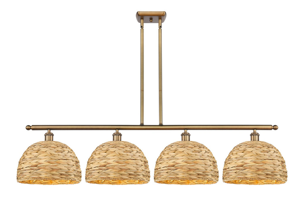 Innovations - 516-4I-BB-RBD-12-NAT - Four Light Pendant - Downtown Urban - Brushed Brass