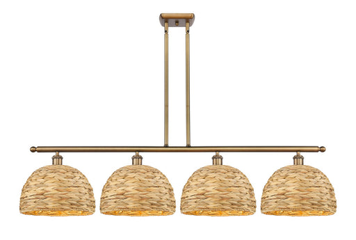 Innovations - 516-4I-BB-RBD-12-NAT - Four Light Pendant - Downtown Urban - Brushed Brass