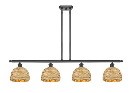 Innovations - 516-4I-BK-RBD-8-NAT - Four Light Pendant - Downtown Urban - Matte Black